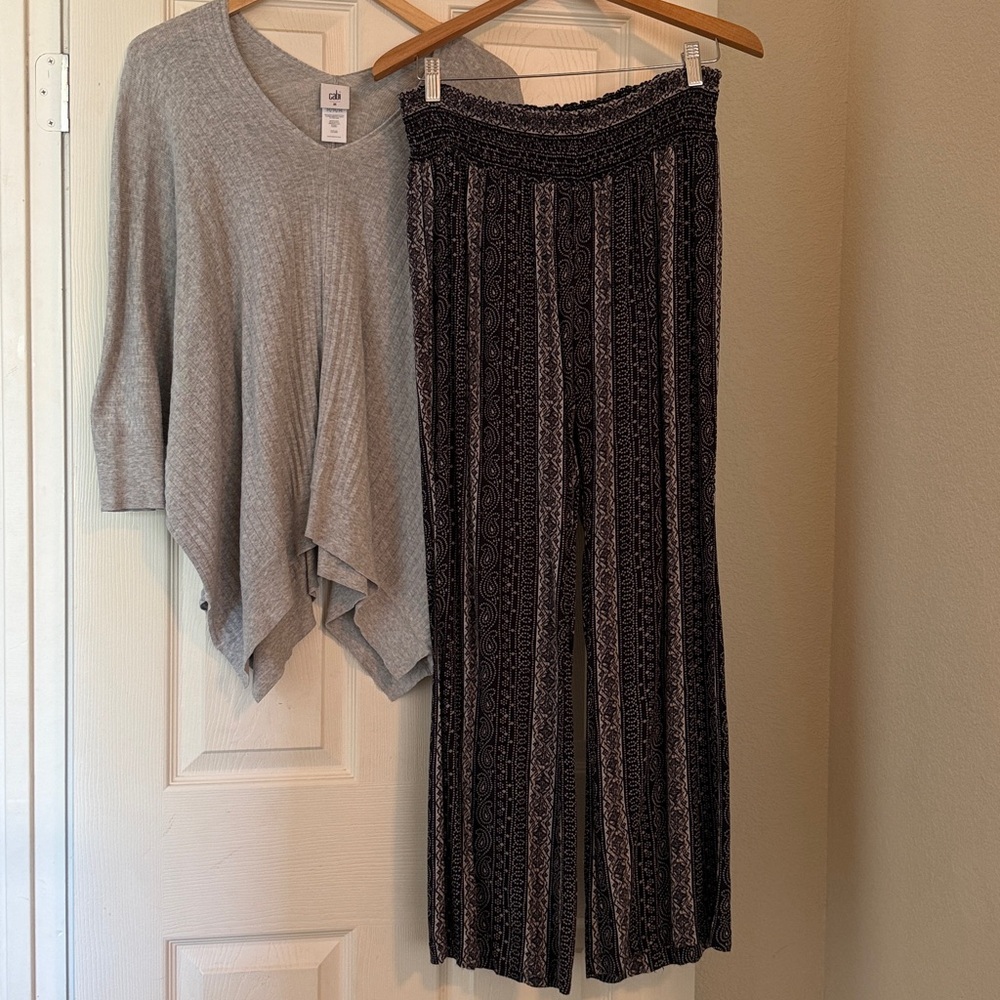 Flattering CAbi bundle: Villa Pant (#5074) Large + Watson Pullover (#5451)Medium